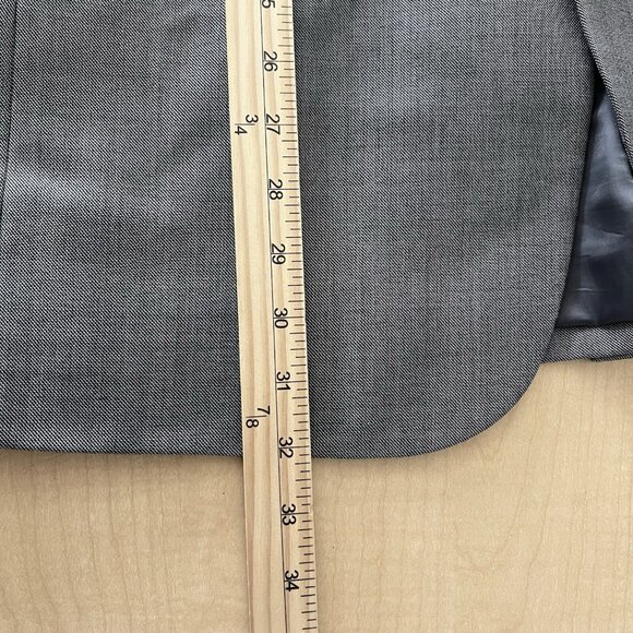 Shark Fire Men Wool Blend Grey Blazer Coat Jacket Sz 40R Two Button Single Vent - Picture 14 of 16